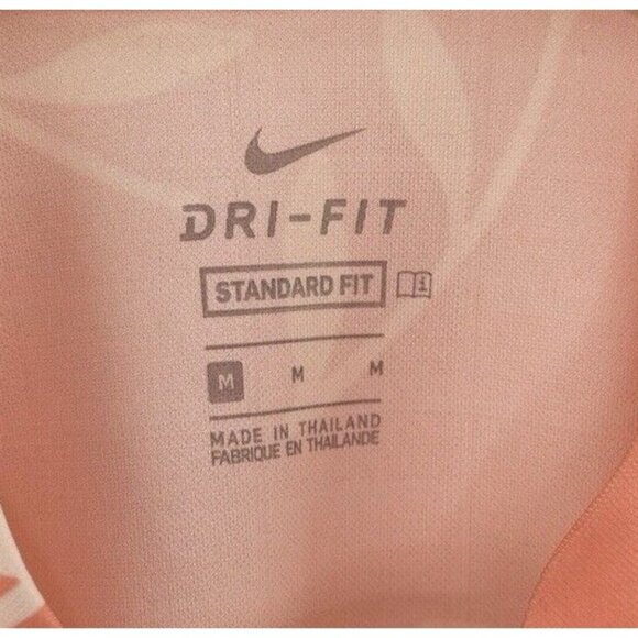 Nike Dri FIT Women’s Golf Polo Victory Mock Neck Sleeveless Orange Floral Sz M - Picture 5 of 11